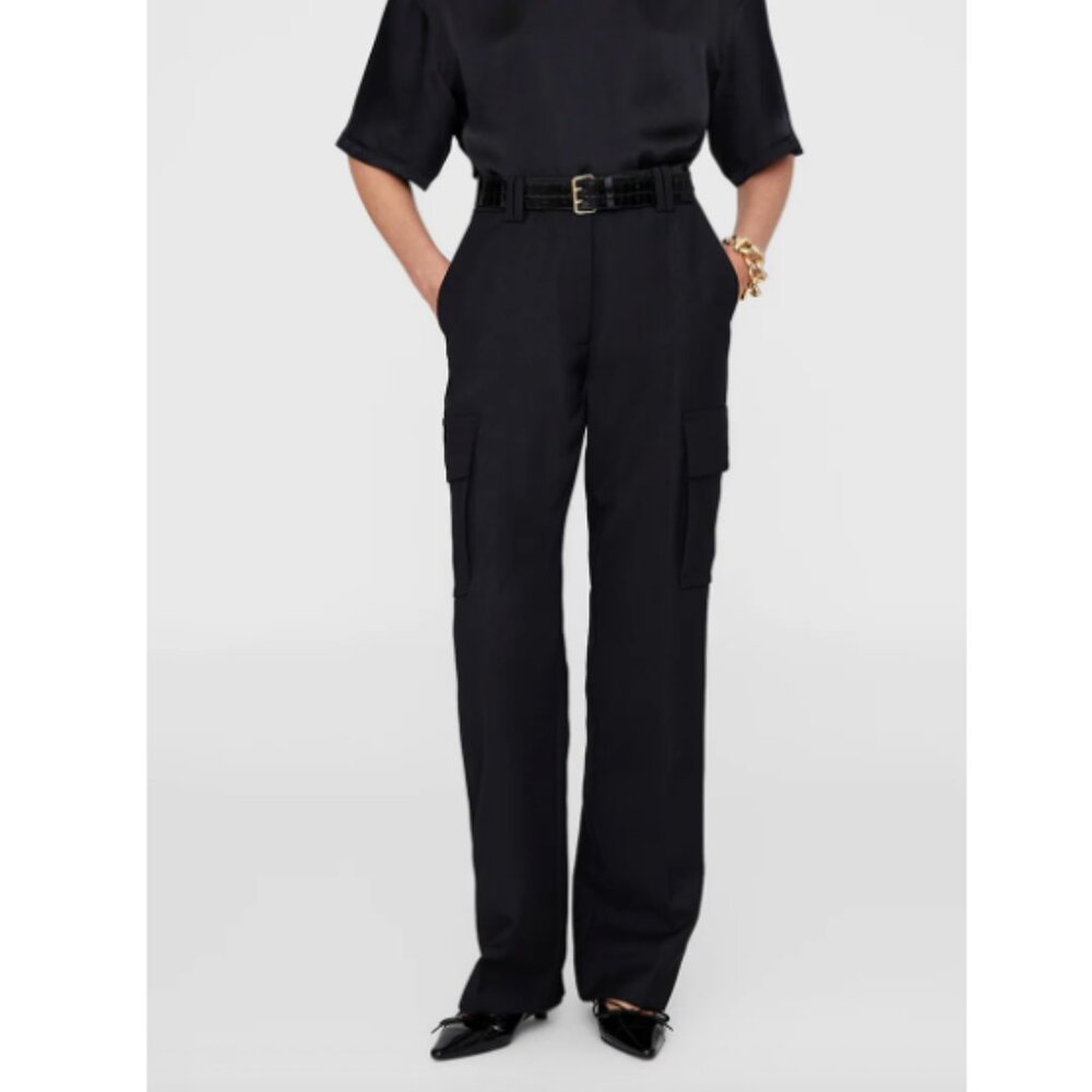 Anine Bing Black Cargo Trouser